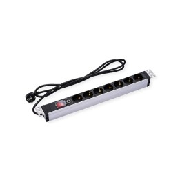 VALUE PRESA PDU A 7 VIE, 45, 19" 1UH, 45, CON PROTEZIONE DA SOVRACCAR.