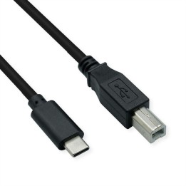 VALUE CAVO PER STAMPANTE USB2.0 Cable Type C, C - B, M/M, NERO, 1.8M