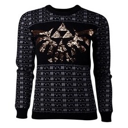 DIFUZED NINTENDO ZELDA TRI-FORCE GLITTER FELPA DONNA L
