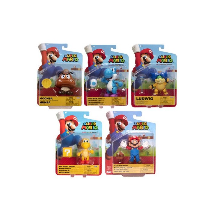 JAKKS PACIFIC NINTENDO SUPER MARIO FIGURE 10 CM WAVE 27 (ASSORTIMENTO 6 PERSONAGGI)