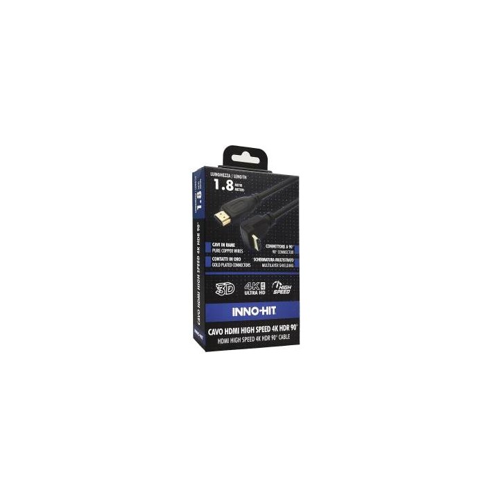INNOHIT CAVO HDMI 4K HDR HIGH SPEED SPINA 90 1,8 MT