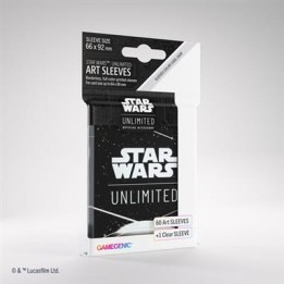 ASMODEE 6852 - STAR WARS UNLIMITED - CREPUSCOLO DELLA REPUBBLICA: ART SLEEVES CARD BACK WHITE