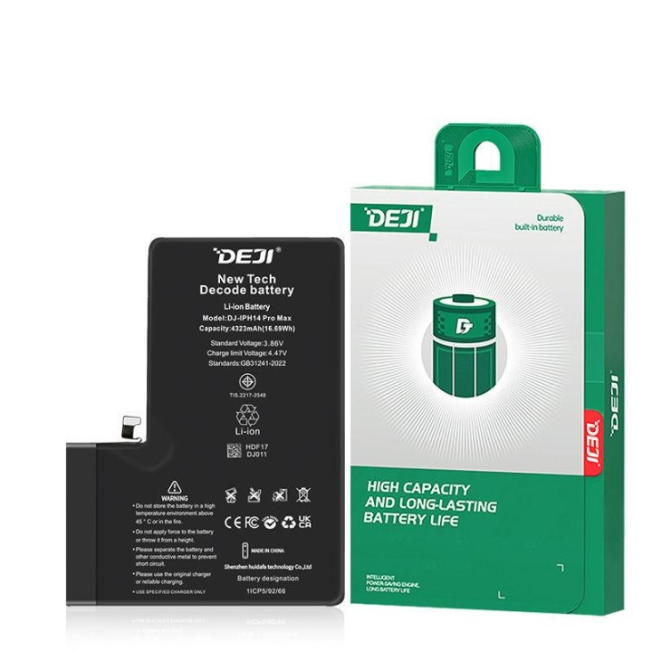 DEJI BATTERIA DE GRANDE CAPACITA (4750 MAH) PER APPLE IPHONE 14 PRO M.