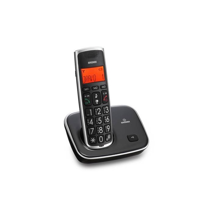 Brondi Telefono Cordless Brondi Bravo Gold 2 Nero