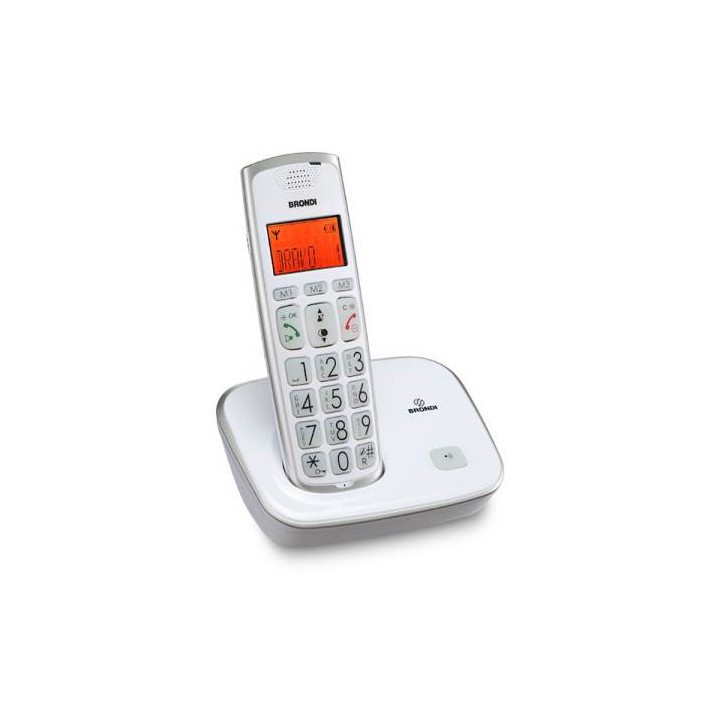 Brondi Telefono Cordless Brondi Bravo Gold 2 Bianco