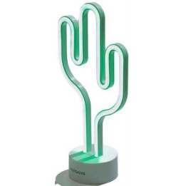 Muitomas Lampada Led Neon Cactus a Batteria Green