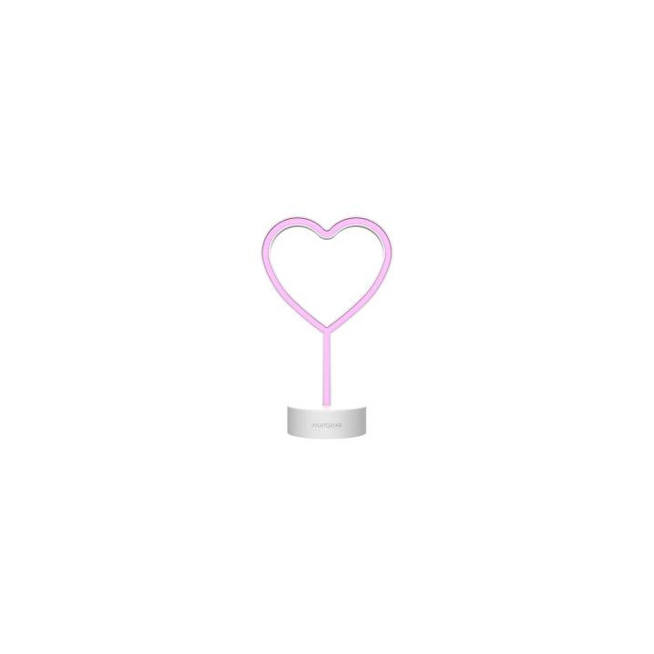 Muitomas Lampada Led Neon Cuore Type-C Rosa