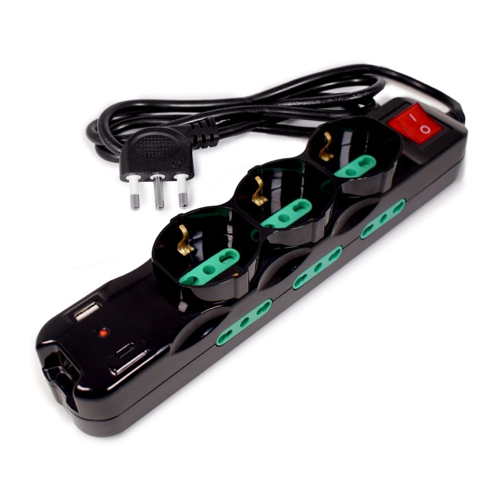 TECNOWARE MULTIPRESA INPUT ITA 16A, 3 USCITE ITA/SCHUKO, 6 ITA 10/16A.