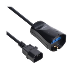 VULTECH CAVO ADATTATORE DI ALIMENTAZIONE IEC14 MASCHIO A PRESA BIPASS.