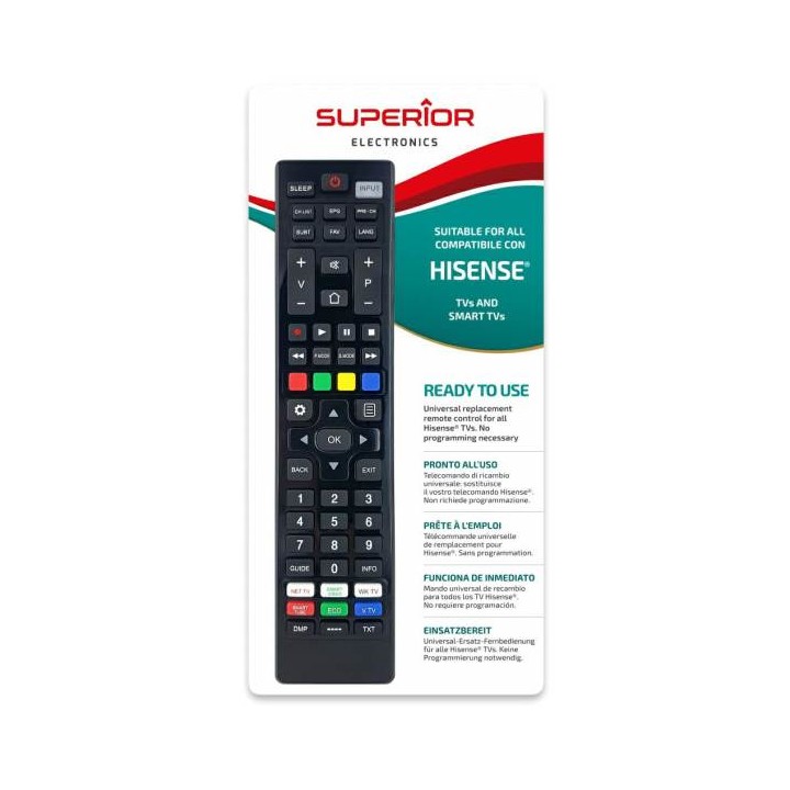 Superior Electronics Superior Telecomando Universale Hisense funzioni.