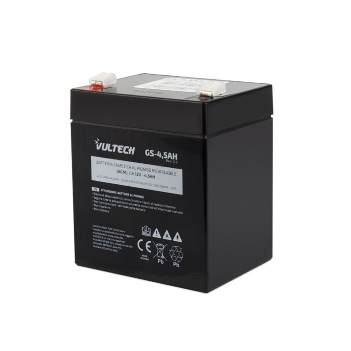 VULTECH BATTERIA ERMETICA AL PIOMBO PER UPS VULTECH GS-4,5AH REV. 2.3.
