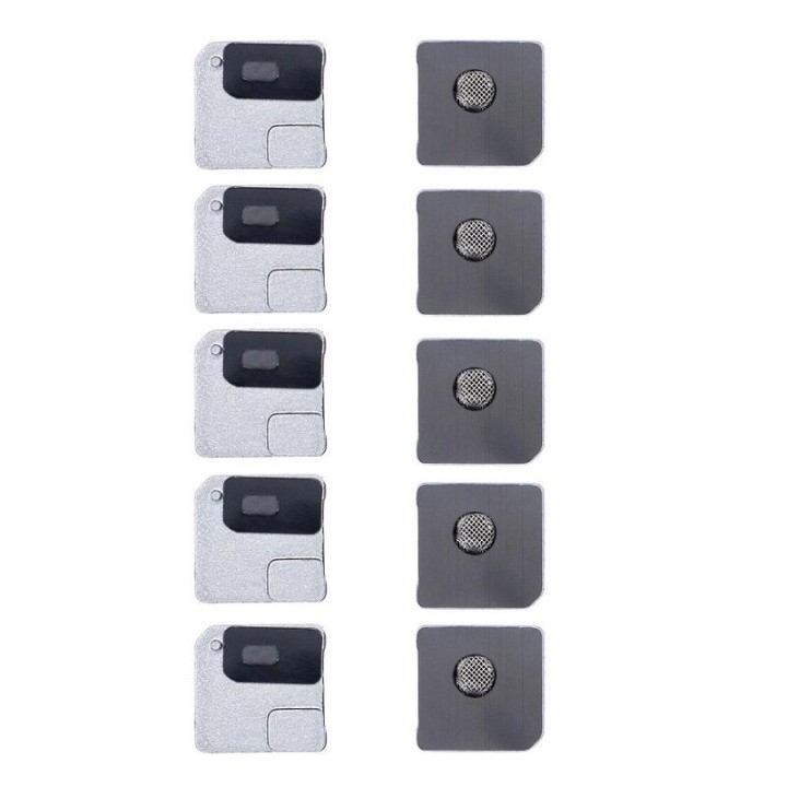 SET 5 PEZZI SCHERMO ANTIPOLVERE PER MICROFONO POSTERIORE PER APPLE IP.