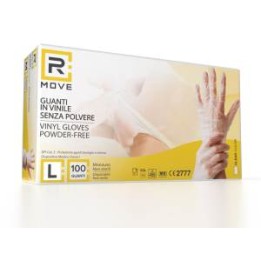 RMove 1Conf. da 100pz Tg.L - Guanti Vinyl Clear Uso Medico Senza Polv.