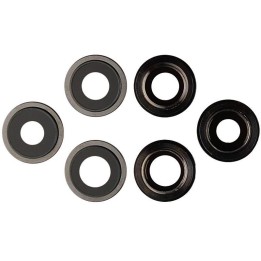 SET 3 PEZZI VETRO E SUPPORTO CAMERA PER APPLE IPHONE 12 PRO 6.1 NERO