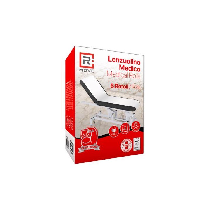 RMove 1 Conf. da 6pz 60 cm x 60 m Lenzuolino Medico 2 Veli Pura Cellu.