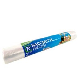 RMove 1 Rotolo da 100 Sacchi Freezer 29x42cm Trasparenti RMOVE