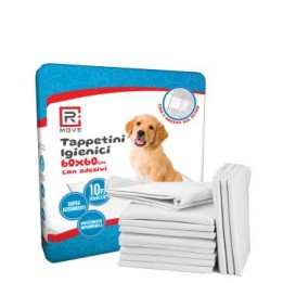 RMove Tappetini Igienici Animali 60x60cm Con Adesivi 1Cnf/10pz