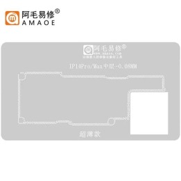 AMAOE IP14PRO/MAX 0.12mm STENCIL REBALLING BGA A STRATO INTERMEDIO PE.