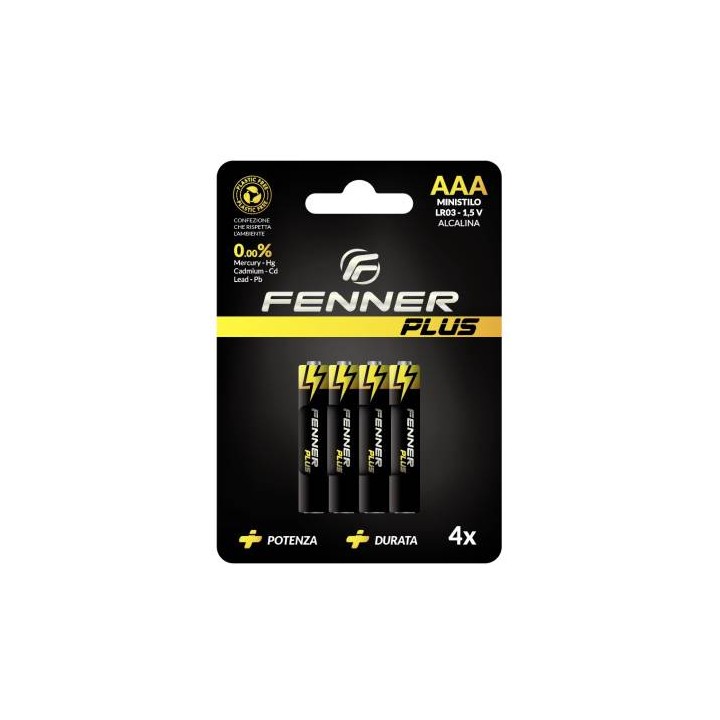 Fenner Batterie MiniStilo AAA Alcalina FN-LR03 1Cnf/4pz