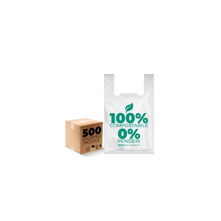 RMove Buste Shopper Biodegradabili Piccole 10g - 500pz - 27x50cm - RM.