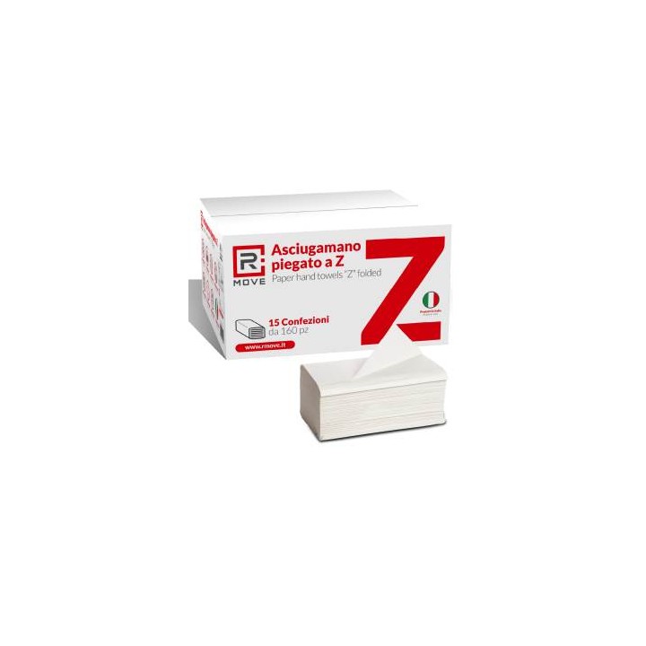 RMove Asciugamano Carta Piegato a Z per Dispenser 15 cnf da 160pz