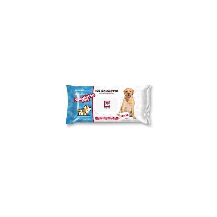 RMove Salviette Pet Igienizzanti con Clorexidina 20x30 1Cnf/100pz