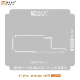 AMAOE IP16PRO/16PROMAX 0.12mm STENCIL REBALLING BGA A STRATO INTERMED.