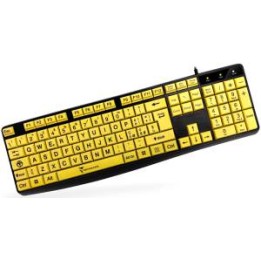 Techmade Tastiera Con Filo USB Tasti Gialli Big Font Layout