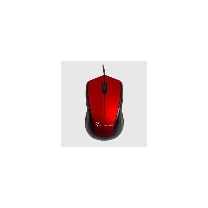 Techmade Mouse Ottico Usb Con Filo TM-XJ15 Red