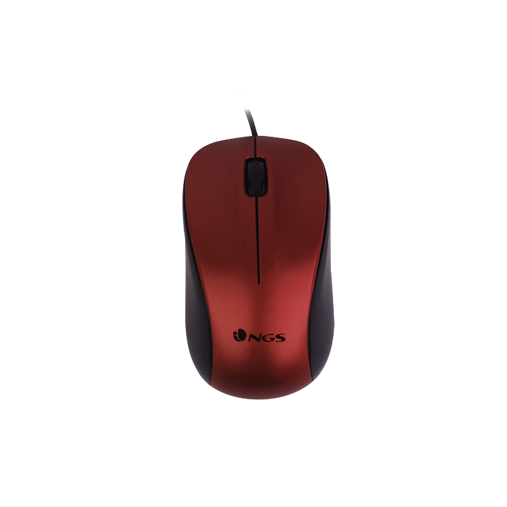 NGS MOUSE OTTICO 1200 DPI CON FILO ROSSO