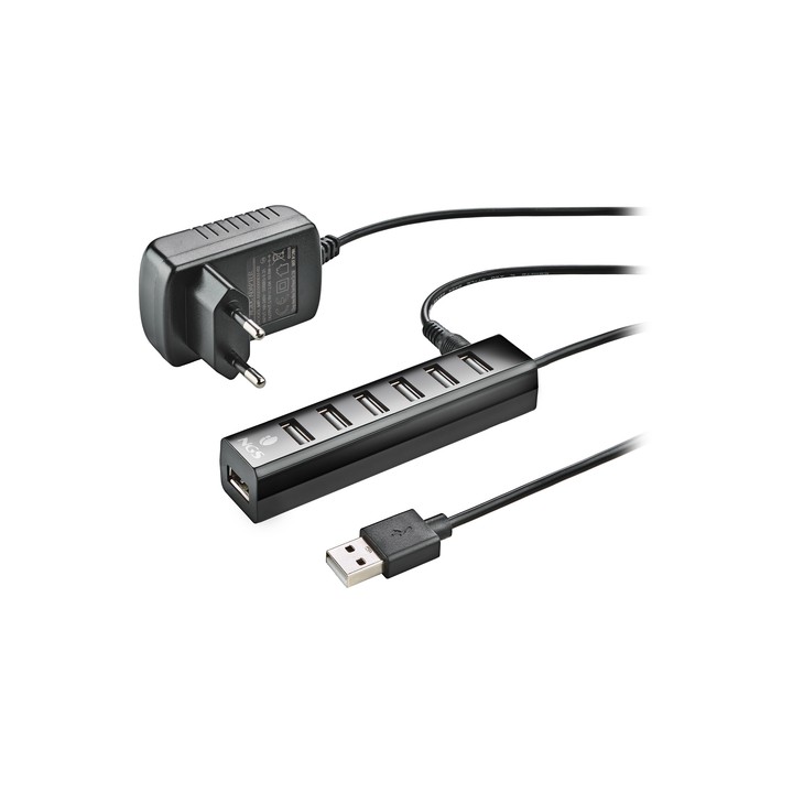 NGS HUB USB 2.0 7 PORTE CON ADATTATORE DI ALIMENTAZIONE