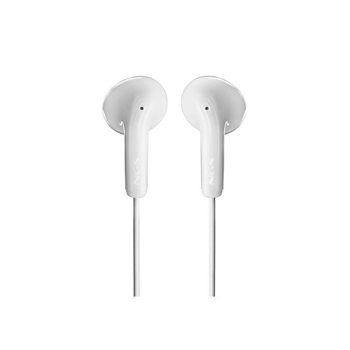 NGS CROSS GLIDE WHITE: Auricolari a bottone con microfono e controllo.