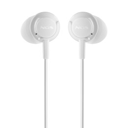 NGS CROSS STEP WHITE: Auricolari a bottone con microfono e controllo..
