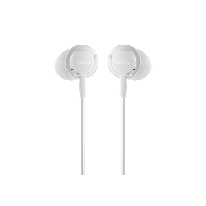 NGS CROSS STEP WHITE: Auricolari a bottone con microfono e controllo..