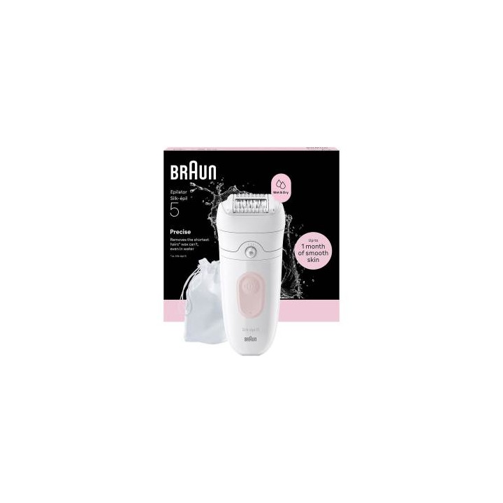 Braun Epilatore Elettrico Silk-èpil Wet-Dry SE5011 Rosa Flamingo