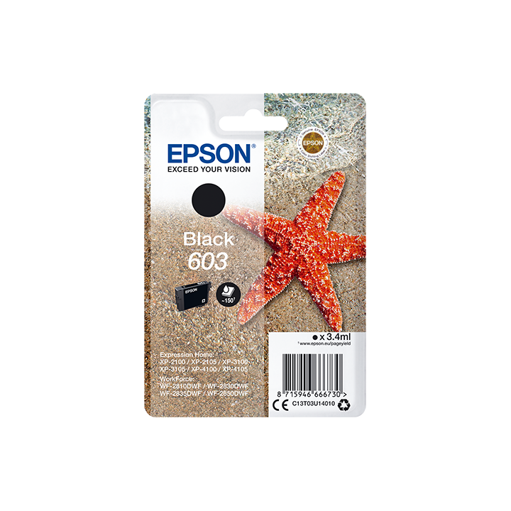 EPSON CARTUCCIA INK NERO, STELLA MARINA, 603