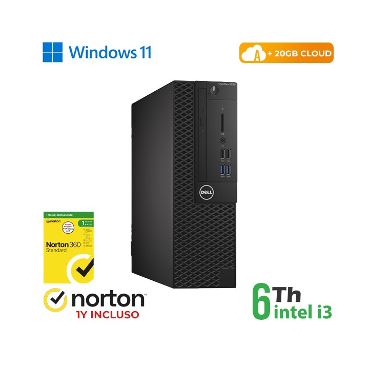 RINOVO PC DELL REFURBISHED Optiplex 3050-5050 SFF i3-6X00 DDR 8GB SSD.