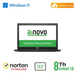 RINOVO NB DELL REFURBISHED Latitude E7390 i5-8X00U DDR4 16GB SSD 480G.