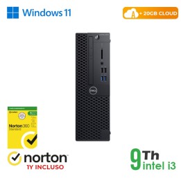 RINOVO PC DELL REFURBISHED Optiplex 3070-5070 SFF i3-9X00 DDR 8GB SSD.