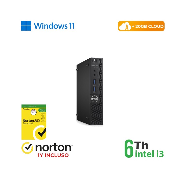 RINOVO Mini PC DELL REFURBISHED Optiplex 3050M i3-6X00T DDR4 8GB SSD..