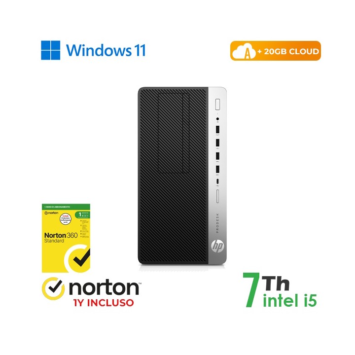 RINOVO PC HP REFURBISHED 600-800 G3 Tower i5-7X00 DDR4 16GB SSD 128GB.