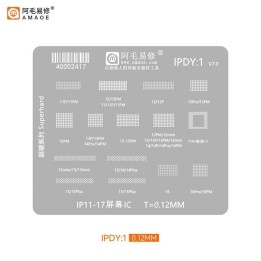 AMAOE IPDY:1 SCHERMO IC MAGLIA ACCIAIO PER IP 11-17 APPLE IPHONE 11 -.
