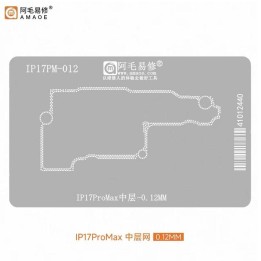 AMAOE IP17PROMAX 0.12mm STENCIL REBALLING BGA A STRATO INTERMEDIO PER.