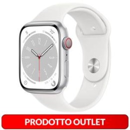 Apple Watch Serie8 Cell Seconda Mano 45mm Silver AC/White MP4J3.