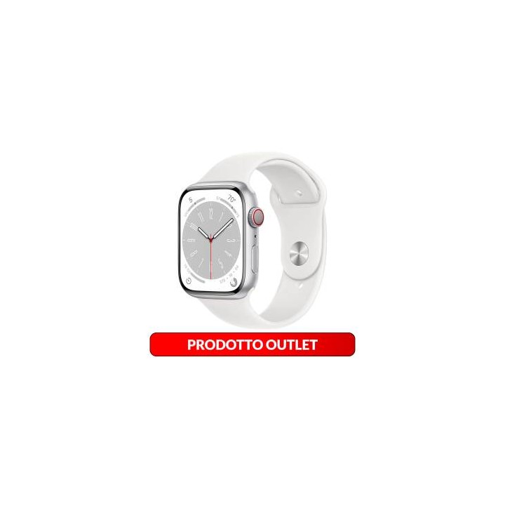 Apple Watch Serie8 Cell Seconda Mano 45mm Silver AC/White MP4J3.