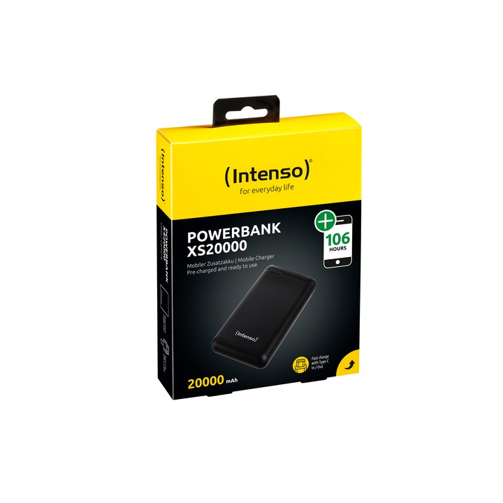 INTENSO POWER BANK 20000MAH USB A+TYPE C 5V-3.1A MICRO USB+TYPE C 5V-.