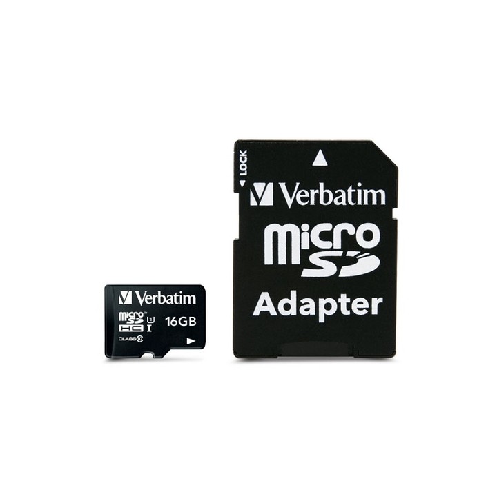 VERBATIM MICRO SDHC 16GB CLASS 10 + ADATTORE