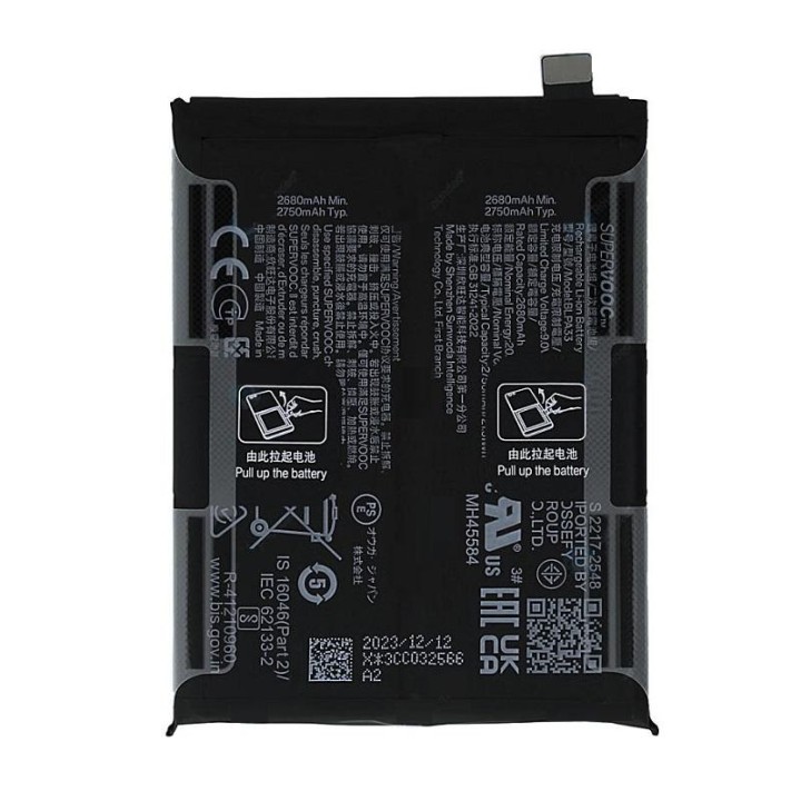 BATTERIA BLPA33 PER ONEPLUS 12R 1+12R (CPH2609 CPH2585)