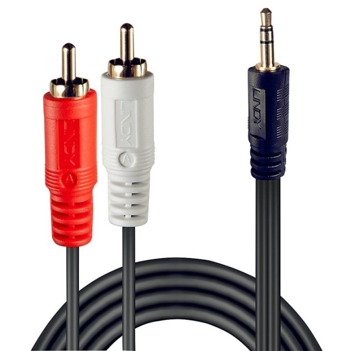 LINDY CAVO AUDIO STEREO 2XRCA M/M 3,5MM 2MT