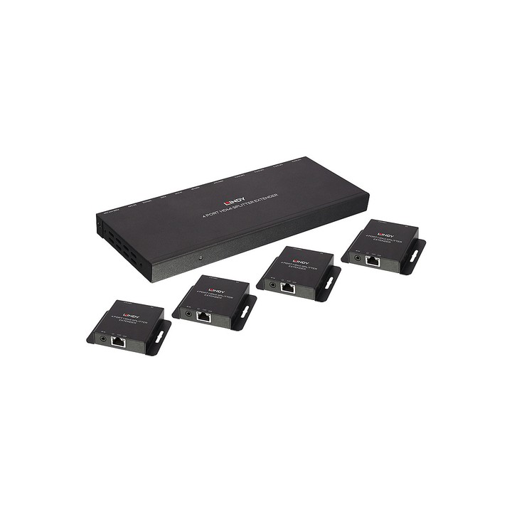 LINDY EXTENDER SPLITTER HDMI 4K30 IR CAT.6 70M, 4 PORTE